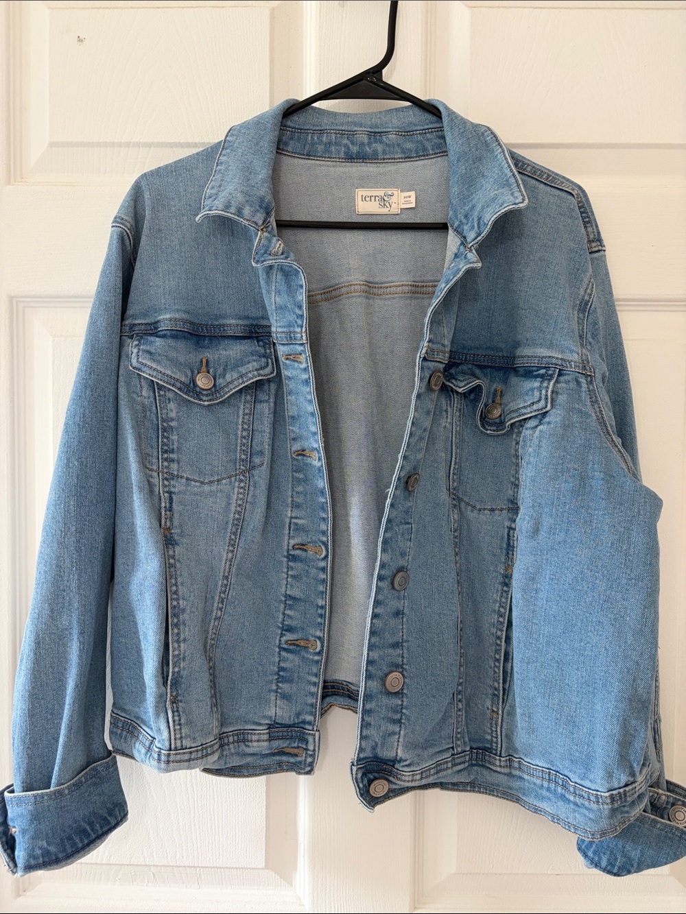 Terra & Sky Light Blue Denim Jean Jacket